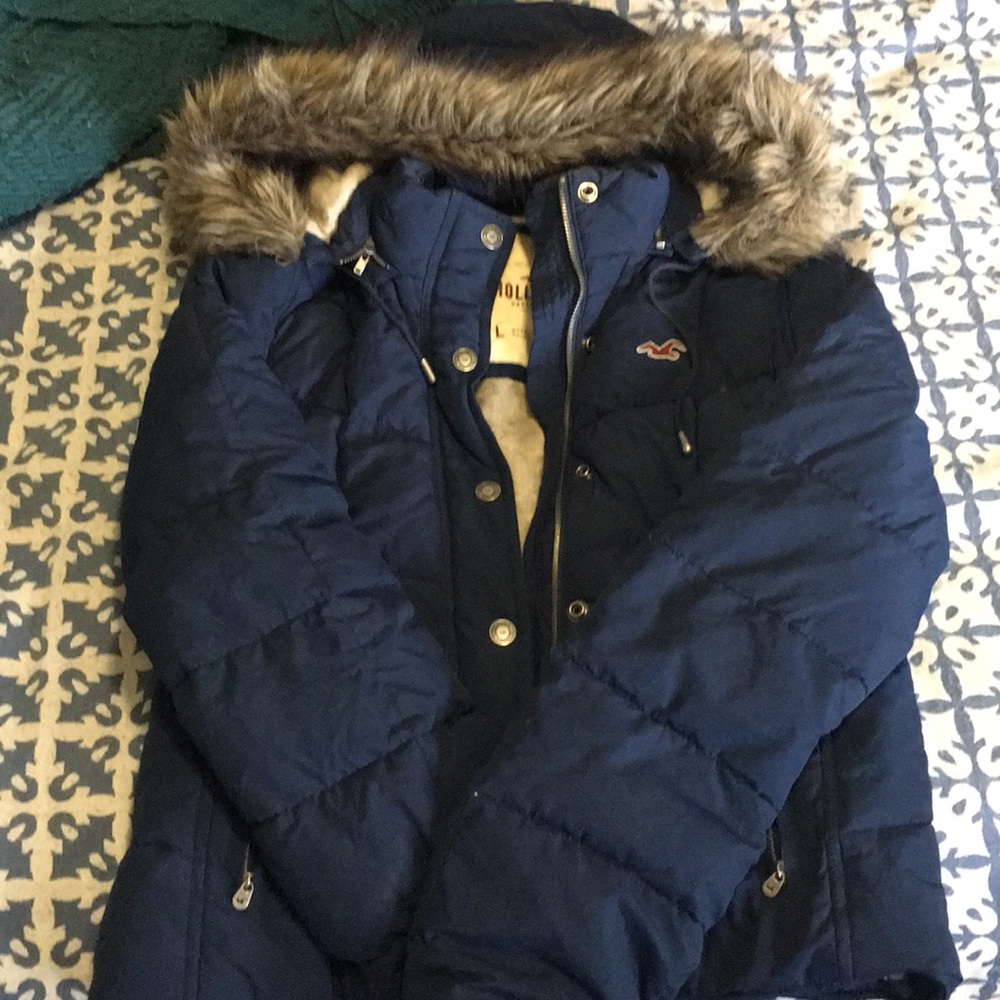 Hollister faux fur lined jacket